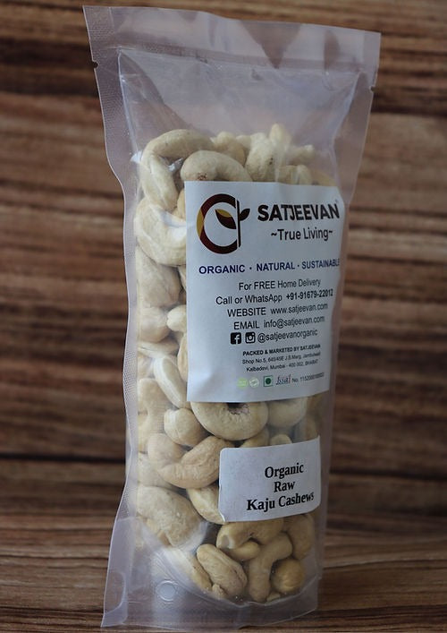 Satjeevan Organic Raw Kaju Cashews | Grocsy