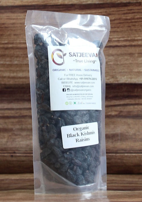 Satjeevan Organic Black Kishmis Raisins | Grocsy