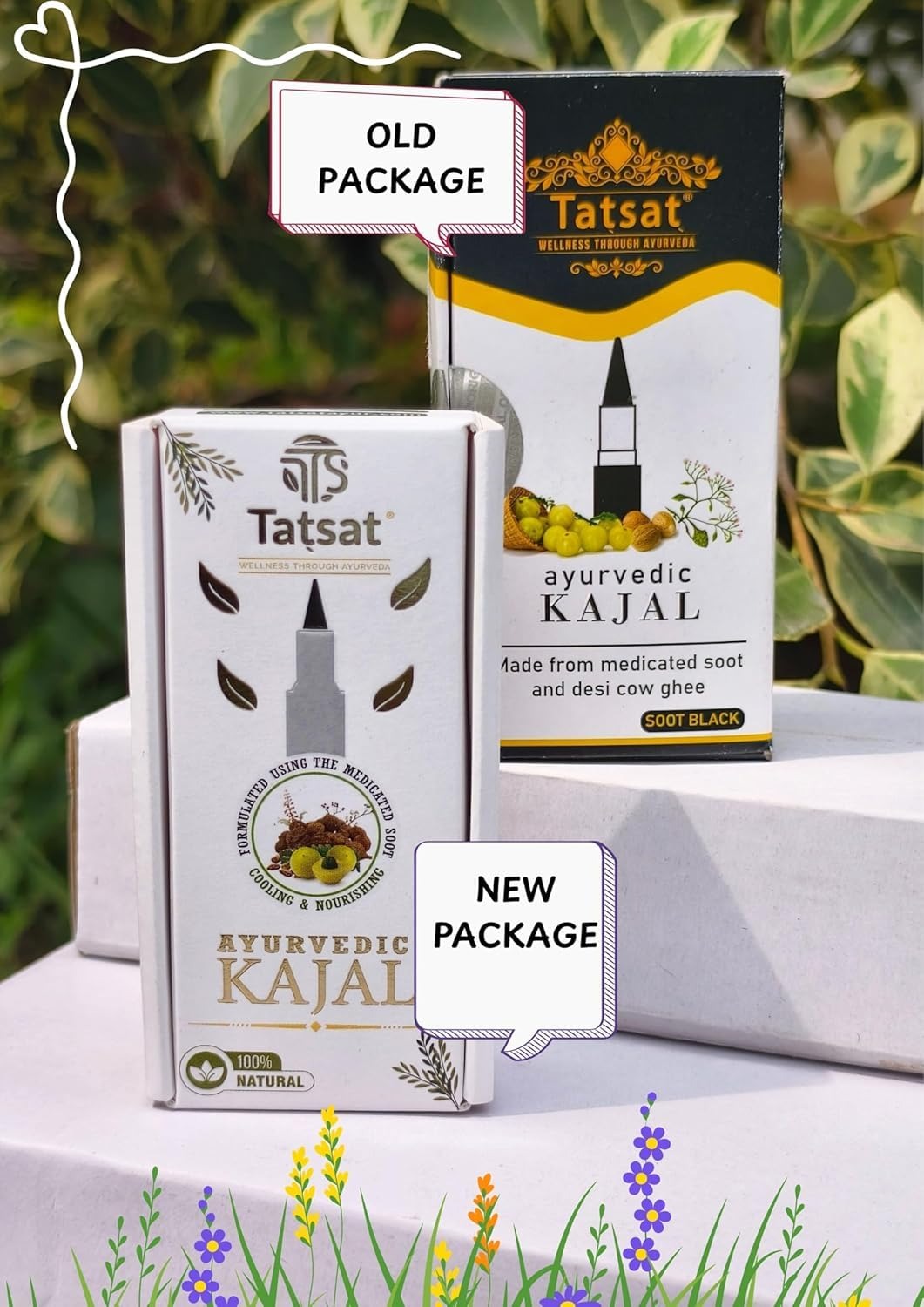 Tatsat 100% Natural Certified Ayurvedic Kajal With Pure Herbs | Grocsy