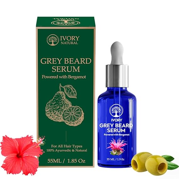 Ivory Natural Greys Beard Serum Restore Natural Black Color Of Grey White Beard | Grocsy