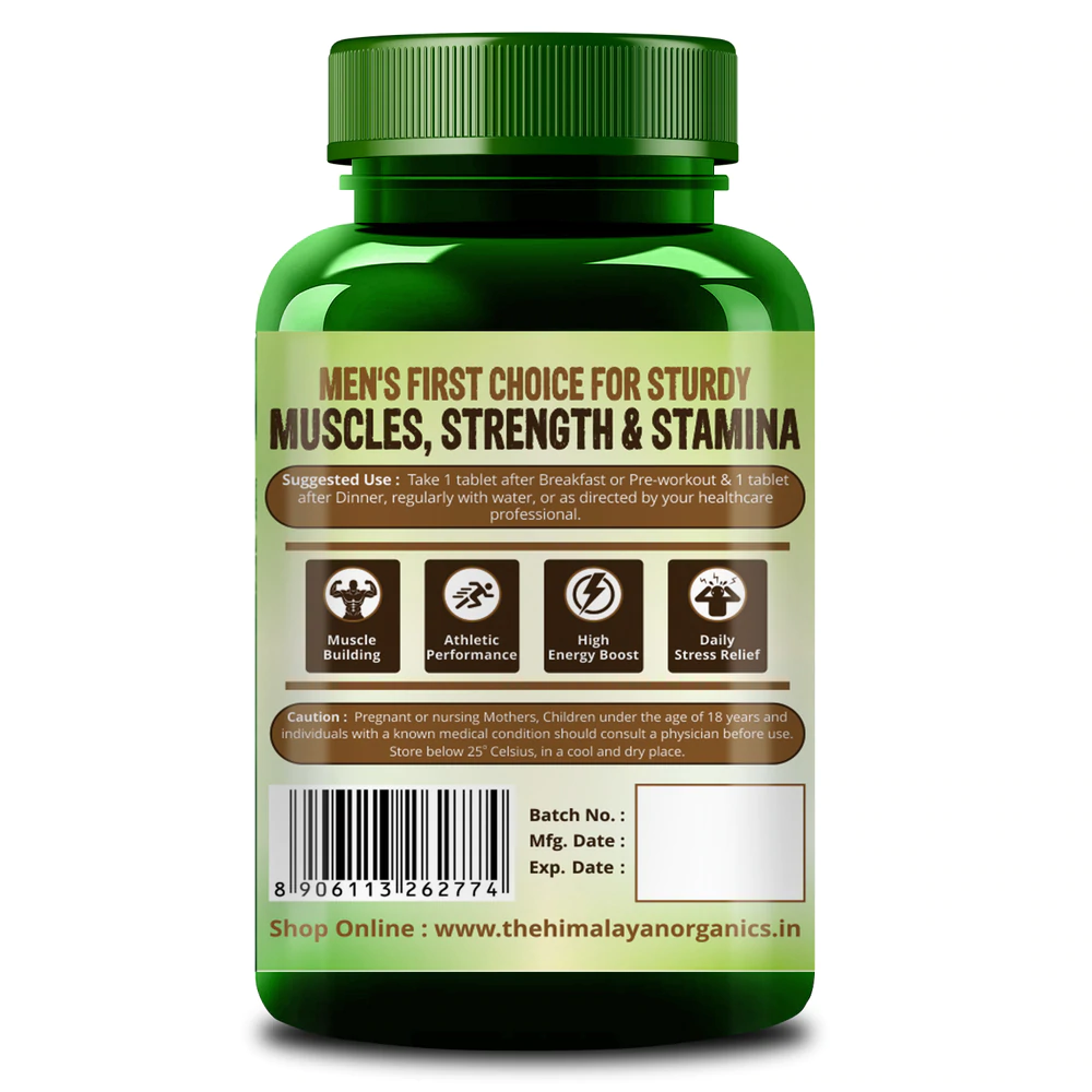 Himalayan Organics Plant Based Testosterone Booster Vegetarian Capsules | Grocsy