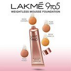 Lakme 9To5 Weightless Mousse Foundation - Nude Brown | Grocsy