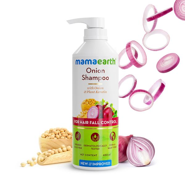 Mamaearth Onion Shampoo For Hair Fall Care | Grocsy