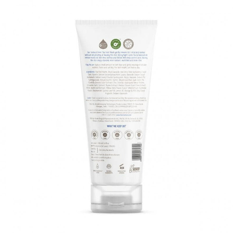 The Moms Co Natural Green Tea Face Wash | Grocsy