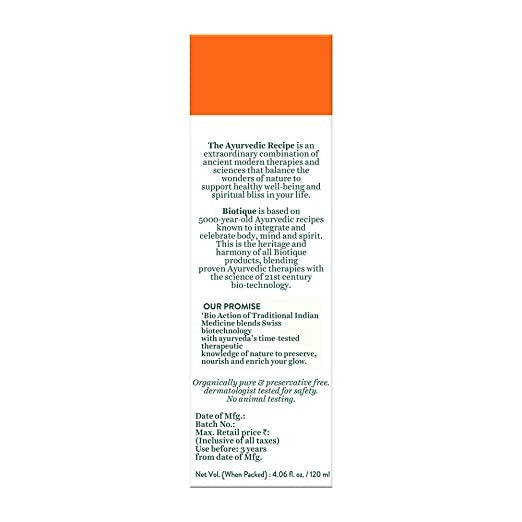 Biotique Advanced Ayurveda Bio Morning Nectar Visibly Flawless Sun Protector 30+SPF UVA/UVB Sunscreen | Grocsy