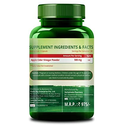 Himalayan Organics Apple Cider Vinegar 500 mg Capsules | Grocsy