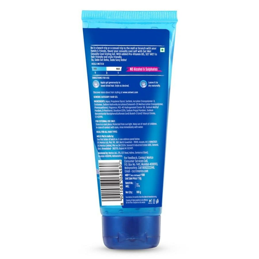 Set Wet Cool Hold Hair Gel, 100 ml | Grocsy