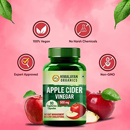 Himalayan Organics Apple Cider Vinegar 500 mg Capsules | Grocsy