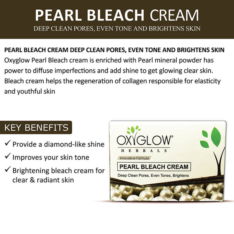 Oxyglow Herbals Pearl Bleach Cream | Grocsy