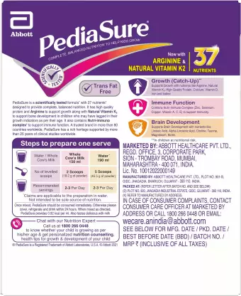 Pediasure Health and Nutrition Drink Powder for Kids Growth (Premium Chocolate) | Grocsy