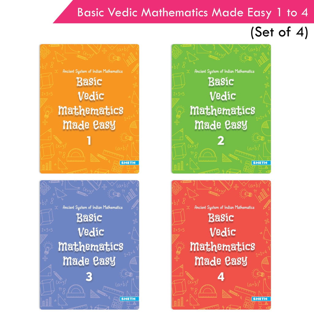 Basic Vedic Mathematics| Set of 4| Maths Book| Ages 6-10 Years | Grocsy