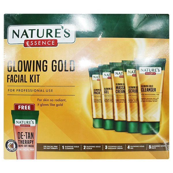 Nature's Essence Glowing Gold Facial Kit | Grocsy