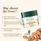 Biotique Bio Almond Soothing And Nourishing Eye Cream | Grocsy