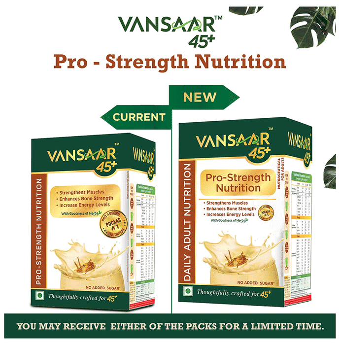 Vansaar 45+ Pro-Strength Nutrition Health Drink for Adults | Grocsy
