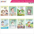 Jolly Kids Good & Happy Living The Emotional Way Story Books (Set of 8) Learning Stories about Feeling and Emotions| Ages 3 - 8 years | Grocsy