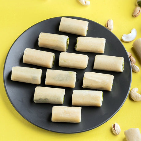 Vellanki Foods - Kaju Pista Rolls | Grocsy