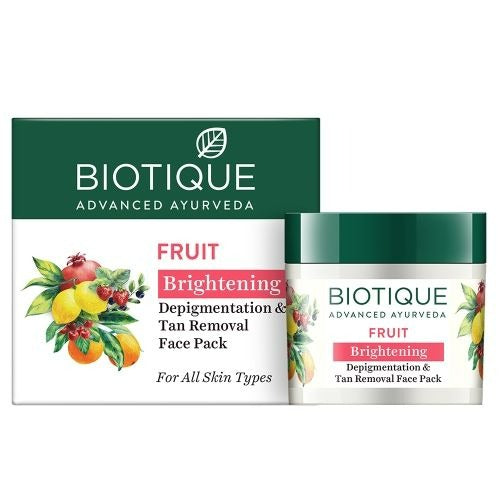 Biotique Bio Fruit Whitening & Depigmentation & Tan Removal Face Pack | Grocsy