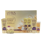 Lotus Herbals Radiant Gold Cellular Glow Facial Kit For All Skin Types | Grocsy