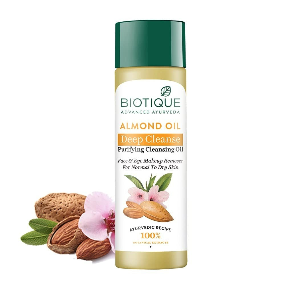 Biotique Advanced Ayurveda Bio Almond Oil Soothing Face And Eye Makeup Cleanser | Grocsy