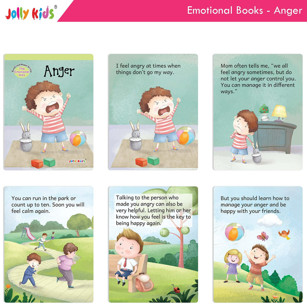Jolly Kids Good & Happy Living The Emotional Way Story Books (Set of 8) Learning Stories about Feeling and Emotions| Ages 3 - 8 years | Grocsy