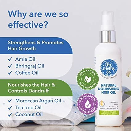 The Moms Co Natural Nourishing Hair Oil | Grocsy