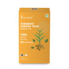 Teabox Organic Turmeric Ginger Tulsi Green Tea Loose Leaves | Grocsy