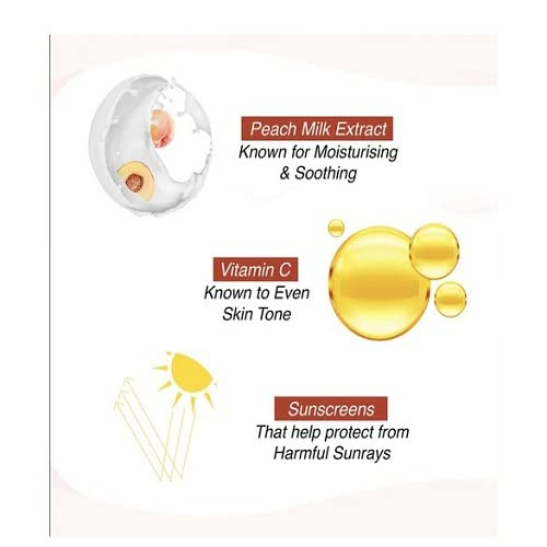 Lakme Peach Milk Moisturiser SPF 24 PA++ Sunscreen Lotion | Grocsy