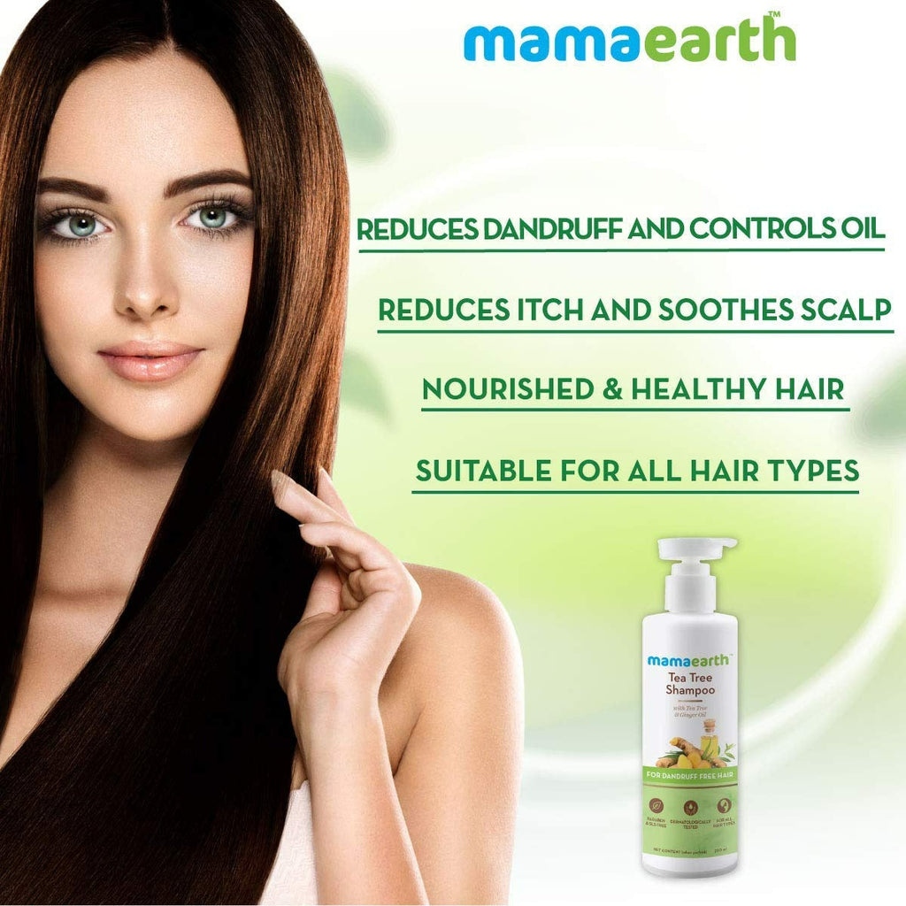 Mamaearth Tea Tree Anti Dandruff Shampoo For Dandruff Free Hair | Grocsy