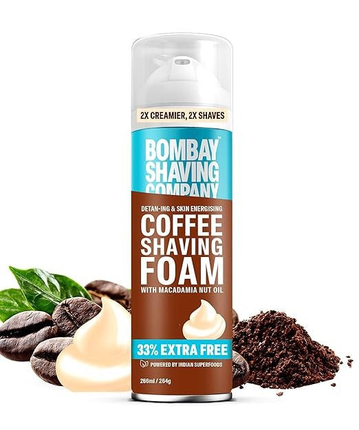 Bombay Shaving Company Coffee Shaving Foam with Macadamia Nut Oil | Grocsy