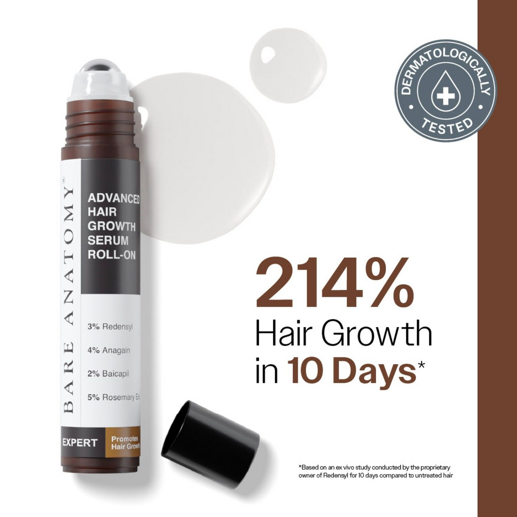 Bare Anatomy Advanced Hair Growth Serum for Scalp 3% Redensyl, 4% Anagain, 3% Baicapil | Grocsy