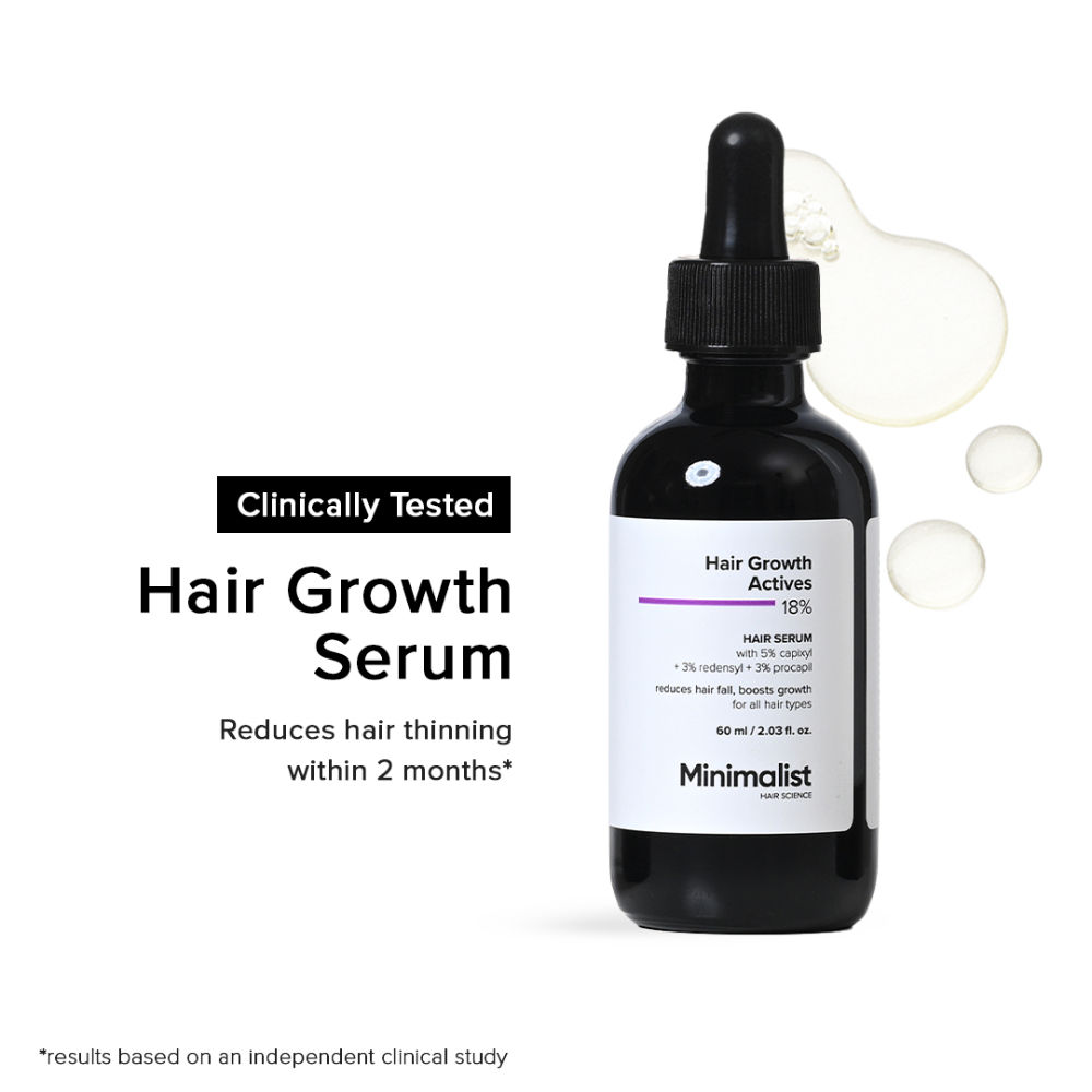 Minimalist Hair Growth Actives 18% Hair Serum | Grocsy