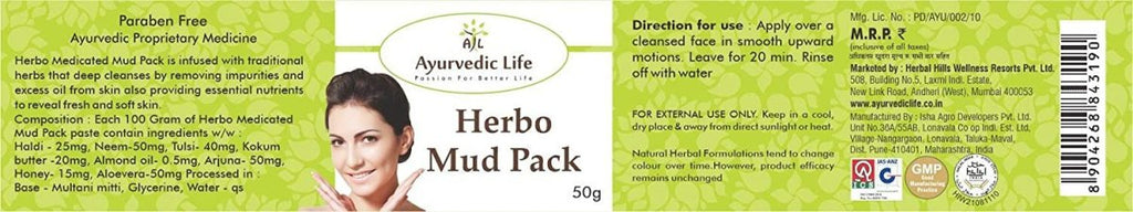 Ayurvedic Life Herbo Mud Pack | Grocsy