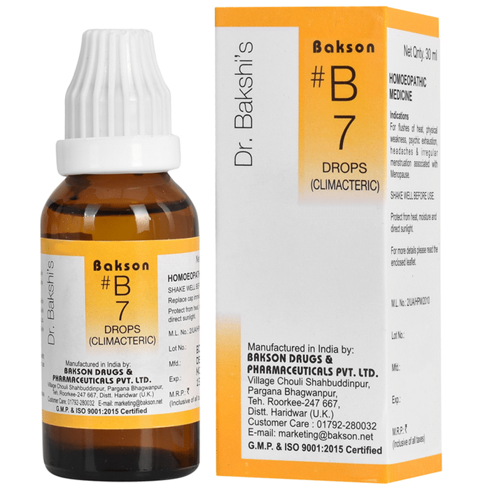 Bakson's Homeopathy B07 Drops | Grocsy