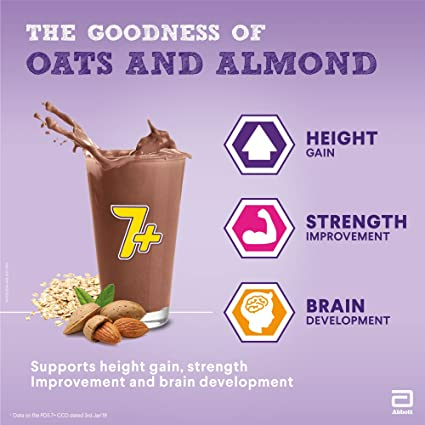 Pediasure 7 Plus Oats & Almond Nutrition Drink Powder Chocolate Flavour for Infants | Grocsy