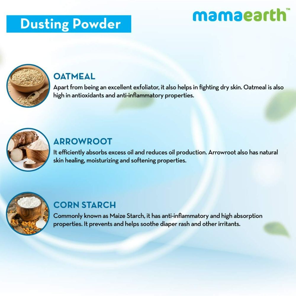 Mamaearth Dusting Baby Powder For Calms & Relaxes Skin, Prevents Diaper Rash | Grocsy
