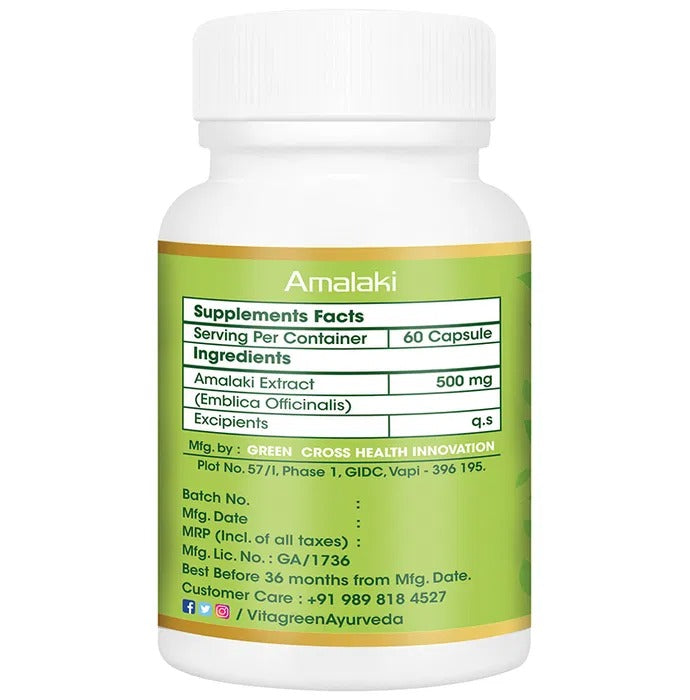 Vitagreen Ayurveda Bhumi Amla Capsules | Grocsy