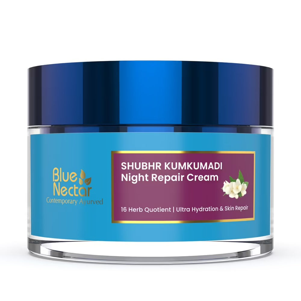 Blue Nectar Shubhr Night Jasmine & Pachouli Hydrating Nourishing Repair Cream for Women | Grocsy