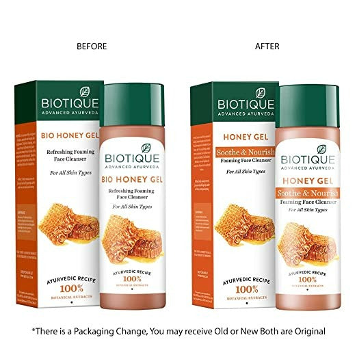 Biotique Advanced Organics Honey Gel Refreshing Foaming Face Cleanser | Grocsy