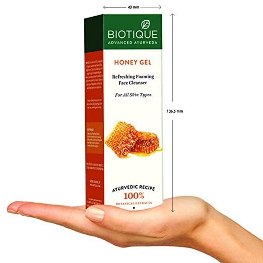 Biotique Advanced Organics Honey Gel Refreshing Foaming Face Cleanser | Grocsy