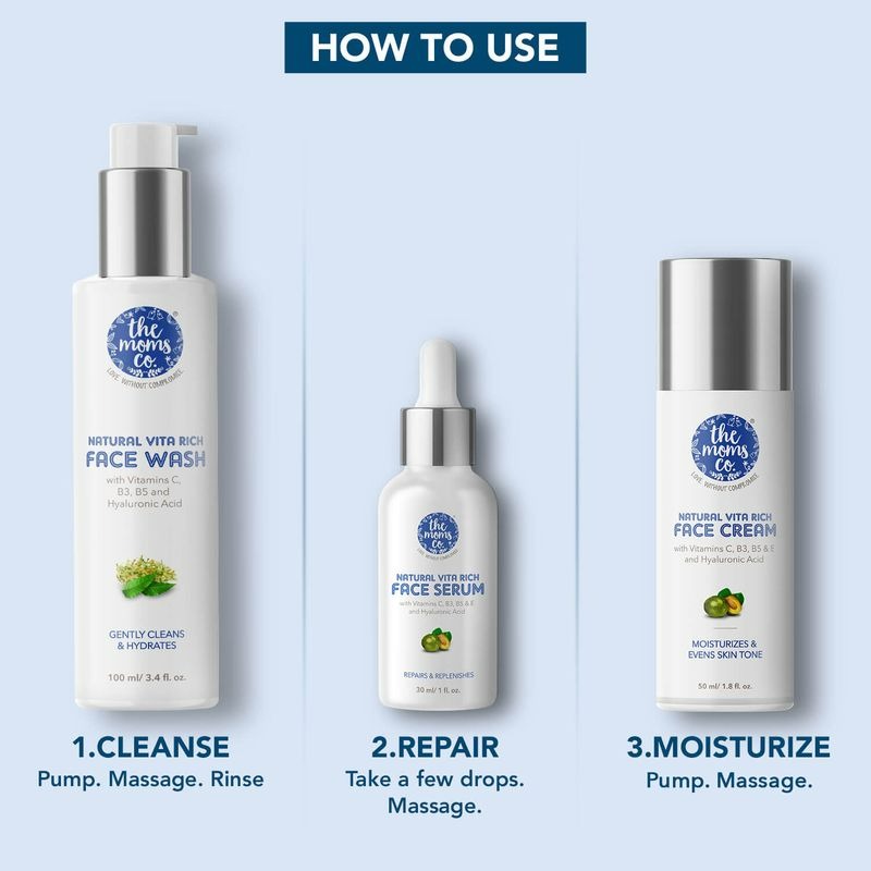 The Moms Co Natural Vita Rich Face Wash (100 Ml) | Grocsy