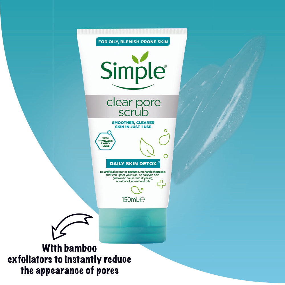 Simple Daily Skin Detox Clear Pore Facial Scrub | Grocsy