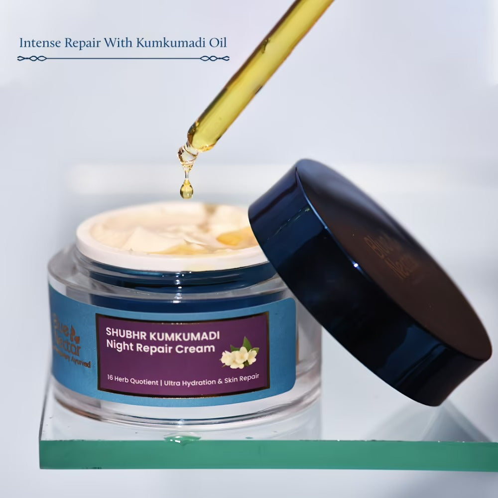Blue Nectar Shubhr Night Jasmine & Pachouli Hydrating Nourishing Repair Cream for Women | Grocsy
