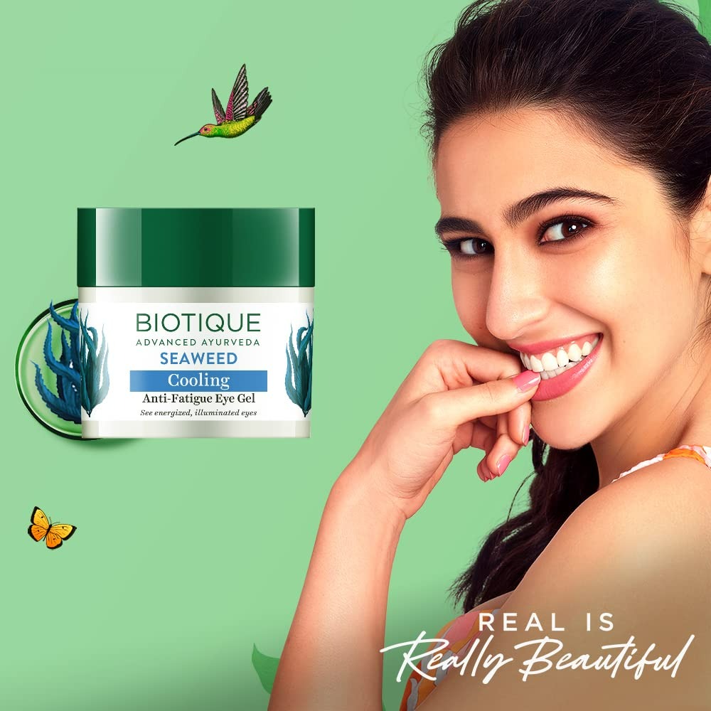 Biotique Bio Seaweed Revitalizing Anti Fatigue Eye Gel | Grocsy