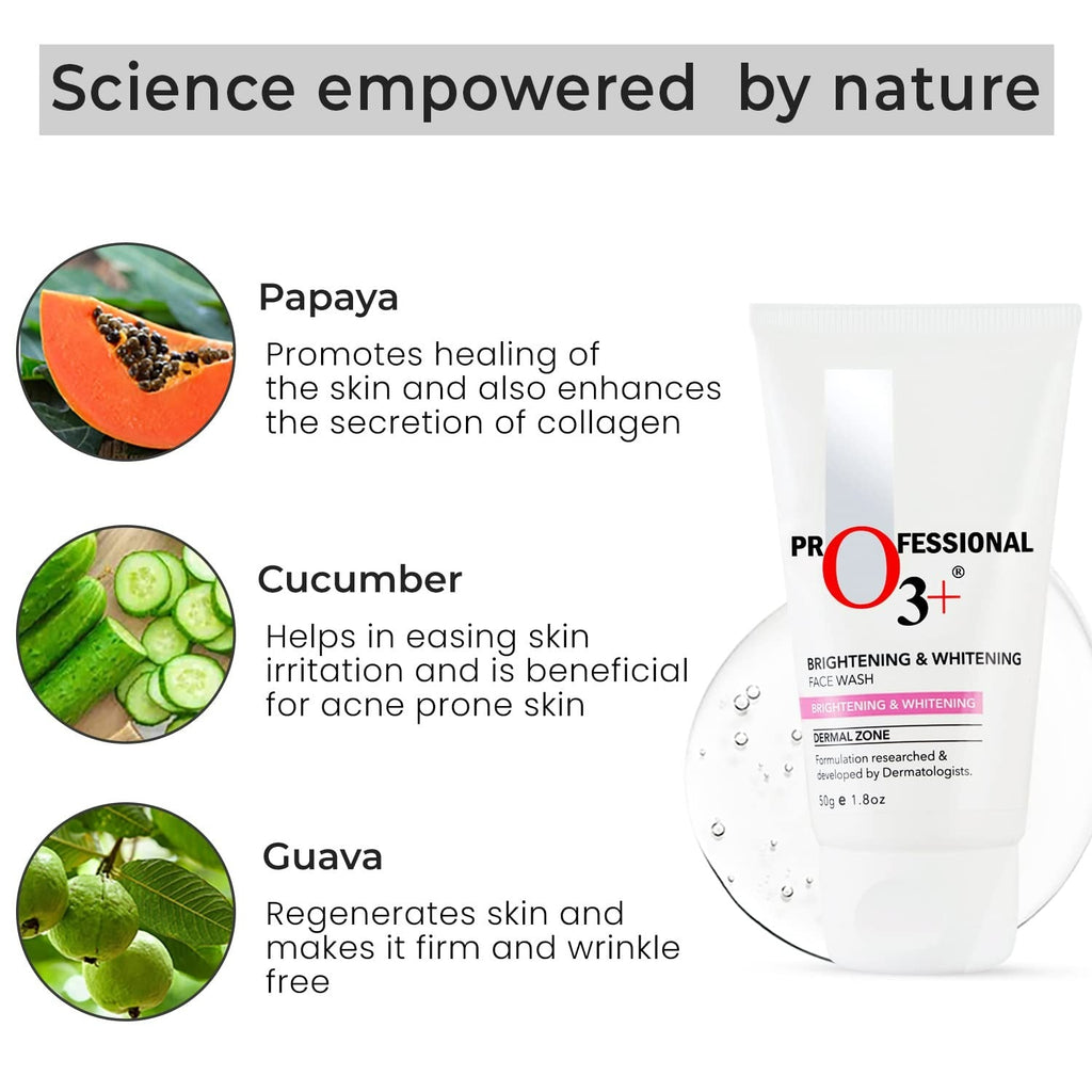 Professional O3+ Brightening & Whitening Face Wash | Grocsy