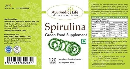 Ayurvedic Life Spirulina Tablets | Grocsy