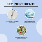 Dr. Sheth's Ceramide & Vitamin C Oil Free Moisturizer Hydrate & Brighten Skin With Vitamin C, Ceramide & Ashwagandha, For All Skin Types | Grocsy