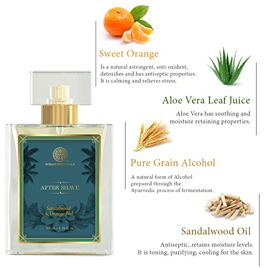 Forest Essentials After Shave Spray Sandalwood & Orange Peel | Grocsy