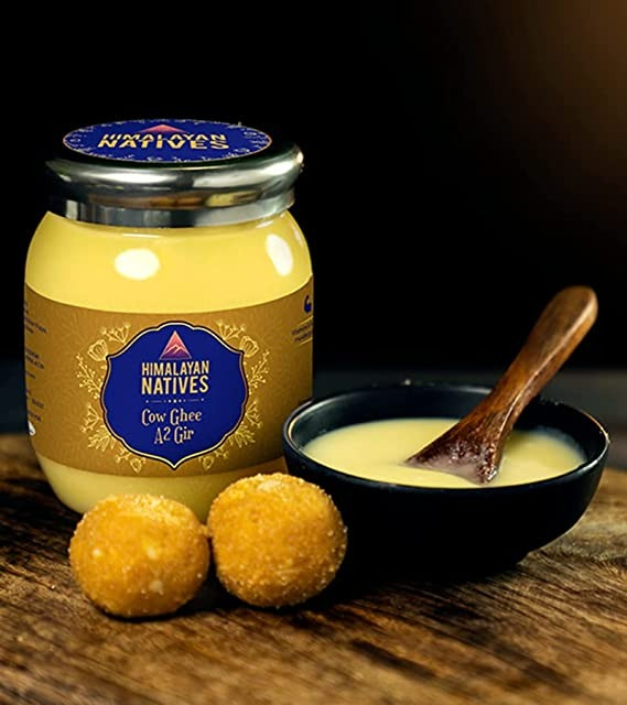 Himalayan Natives A2 Gir Cow Ghee | Homemade A2 Cow Desi Ghee | Traditional Charned Ghee | Grocsy