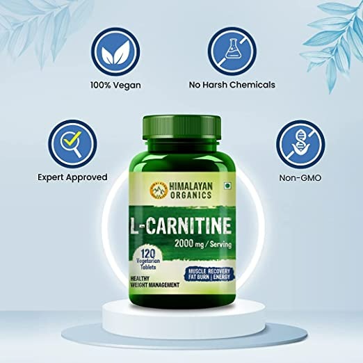 Himalayan Organics L Carnitine 2000mg/Serving Tablets | Grocsy