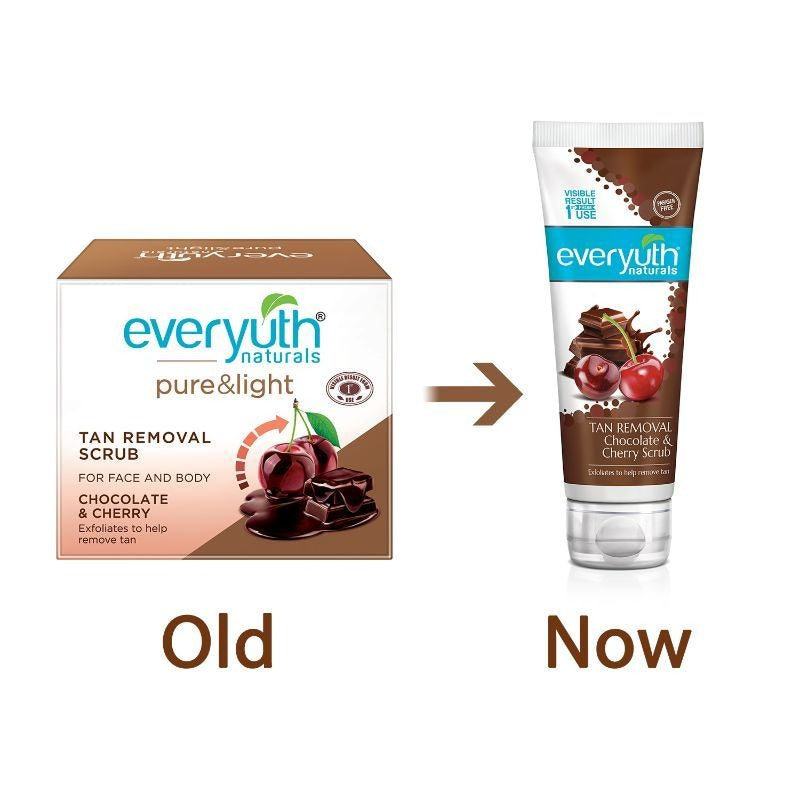 Everyuth Naturals Chocolate And Cherry Tan Removal Scrub | Grocsy